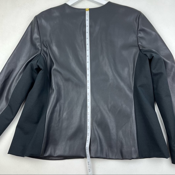 J. Jill Faux Leather Zip Jacket - Picture 6 of 10